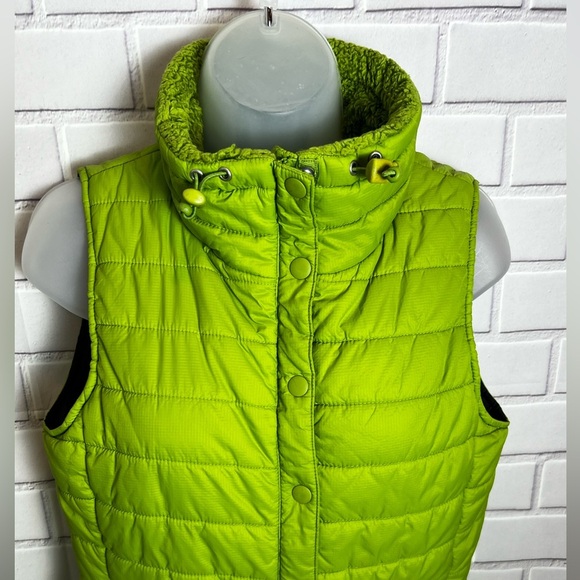 CALVIN KLEIN Performance women Lime Green Puffer Vest/size S - Picture 12 of 12